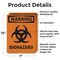 Signmission Biohazard With Symbol OSHA Warning Sign, Vinyl Decal, 7in W x 10in L, 2PK OS-2PACK-WS-D-710-V-12989 - alternate 5
